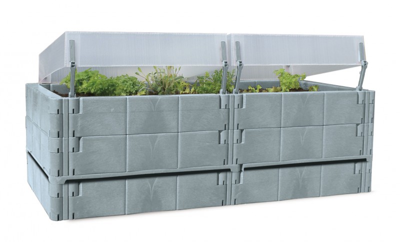 Juwel Balkon Hochbeet basalt