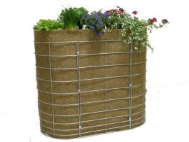 Hochbeet aus Naturmaterial oval Gr&ouml;&szlig;e 2