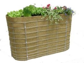 Hochbeet aus Naturmaterial oval Gr&ouml;&szlig;e 2 lang