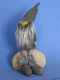 Kantenhocker "Knolli" - graue M&uuml;tze
