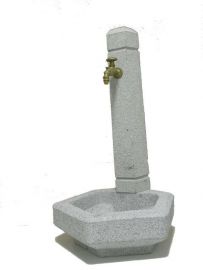 Granitbrunnen "Rhea" Granit grau