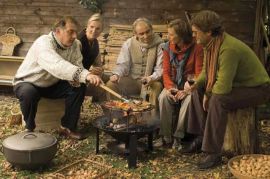 Barbecook Feuerschale aus Gu�eisen mit Grillschale