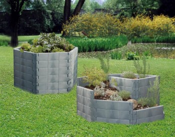 Juwel Kr�uterschnecke Hochbeet 2in1 basalt