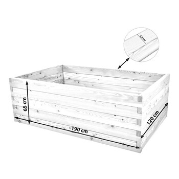 Hochbeet L�rche Gr��e 3 - 190x120x65cm