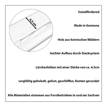 Hochbeet L�rche Gr��e 1 - 130x60x65cm