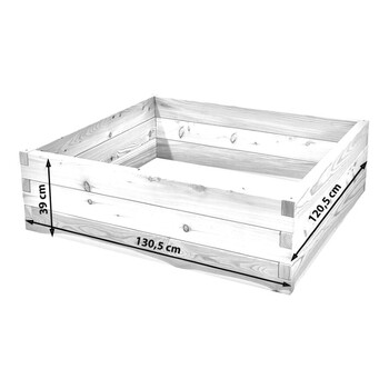 Hochbeet L�rche Gr��e 2 - 130,5x120,5x39cm