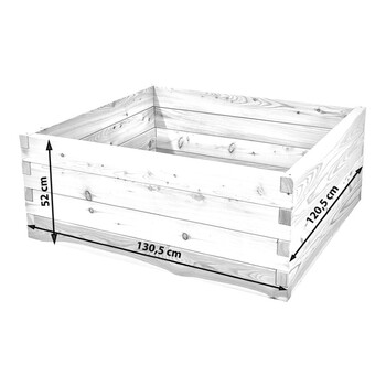 Hochbeet L�rche Gr��e 2 - 130,5x120,5x52cm
