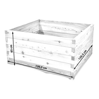 Hochbeet L�rche Gr��e 2 - 130,5x120,5x65cm