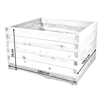 Hochbeet L�rche Gr��e 2 - 130,5x120,5x78cm