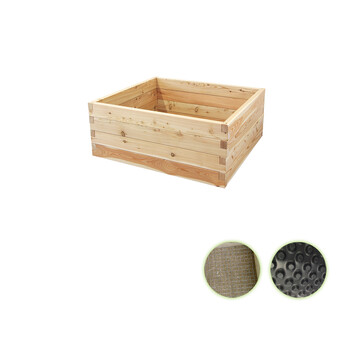 Holzhochbeet STARTER Set - Lrche Gre 2 - Hhe 52cm