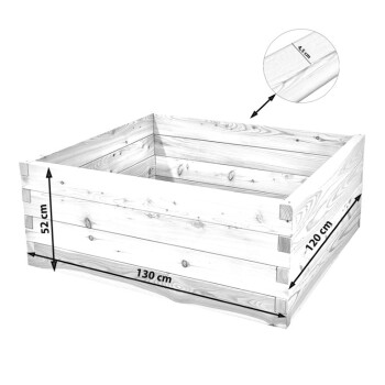 Holzhochbeet STARTER Set - L�rche Gr��e 2 - H�he 52cm