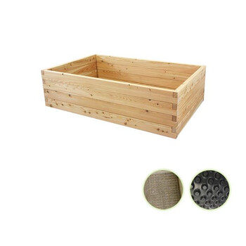 Holzhochbeet STARTER Set - Lrche Gre 3 - Hhe 52cm