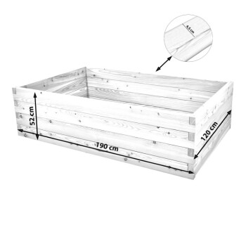 Holzhochbeet PREMIUM Set - L�rche Gr��e 3 - H�he 52cm