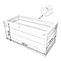 Hochbeet "Lacuna" Größe 3 - 190x120x56cm