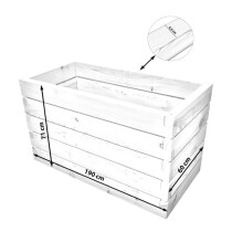 Hochbeet "Lacuna" Größe 4 - 190x60x71cm