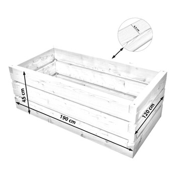 Hochbeet Lamella Gr��e 3 - 190x120x45cm