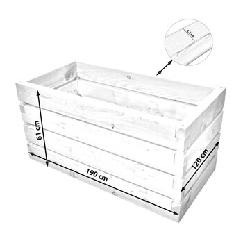 Hochbeet Lamella Gr��e 3 - 190x120x61cm