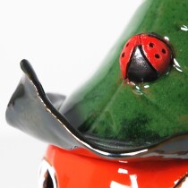 Zaunstecker Blatthaus, orange