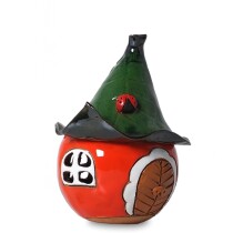 Zaunstecker Blatthaus, orange