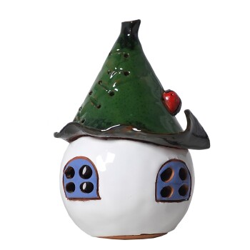 Zaunstecker Blatthaus, wei�