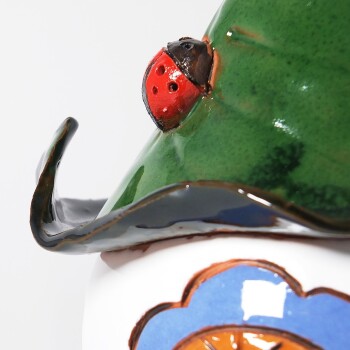 Zaunstecker Blatthaus, wei�