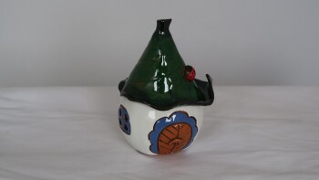 Zaunstecker Blatthaus, wei�