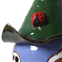 Zaunstecker Blatthaus, blau