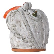 Zaunstecker Rabe, weiß