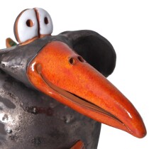 Zaunstecker Rabe, bronze