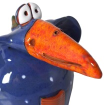 Zaunstecker Rabe, blau