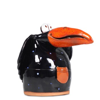 Zaunstecker Rabe, schwarz