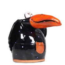 Zaunstecker Rabe, schwarz