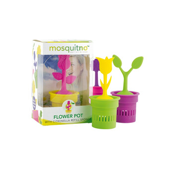 MosquitNo Flower Pot mit Citronella verschiedene Farben