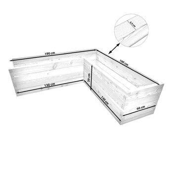 Hochbeet L�rche Winkelform 39cm