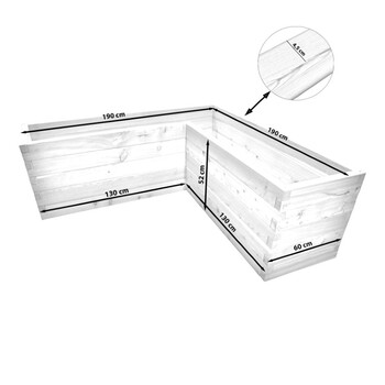 Hochbeet L�rche Winkelform 52cm