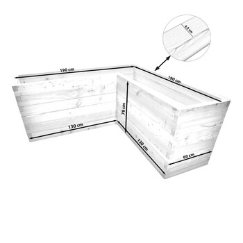 Hochbeet L�rche Winkelform 78cm