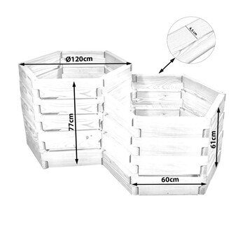 Waben-Hochbeet Cella Duo 61/77cm