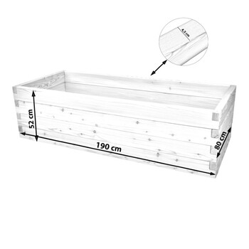 Hochbeet L�rche Gr��e 4 Plus - 190x80x52cm