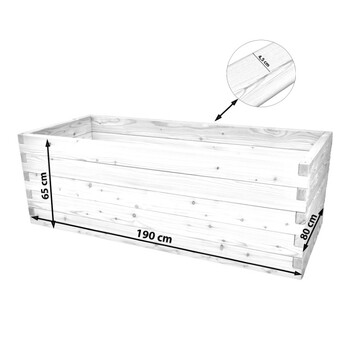 Hochbeet L�rche Gr��e 4 Plus - 190x80x65cm