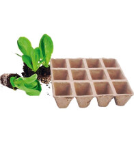 Anzuchtplatte 12er Set, kompostierbar