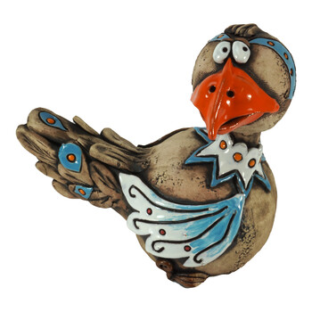 Auenkeramik handgemacht Vogel Plem