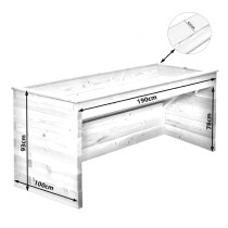 Rollibeet "Duo" 78cm teilversiegelte Fläche