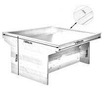 Rollibeet "Quadro" 78cm versiegelte Fläche