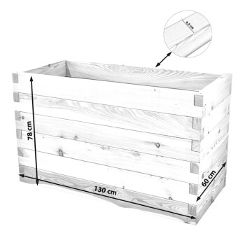 Holzhochbeet STARTER Set - L�rche Gr��e 1 - H�he 78cm