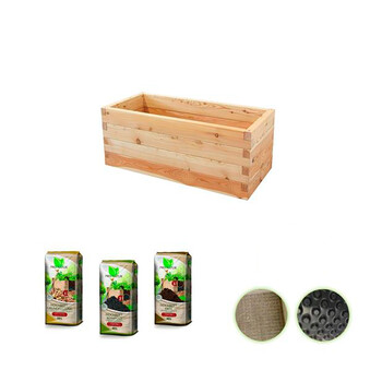 Holzhochbeet PREMIUM Set - Lrche Gre 1 - Hhe 65cm