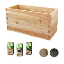 Hochbeet "Lärche" 130x60cm - Premium-Set - 65cm Höhe