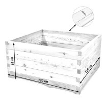 Holzhochbeet STARTER Set - "Lärche" Größe 2 - Höhe 65cm