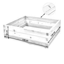 Holzhochbeet PREMIUM Set - "Lärche" Größe 2 - Höhe 39cm