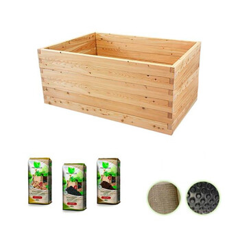 Holzhochbeet PREMIUM Set - Lrche Gre 3 - Hhe 78cm