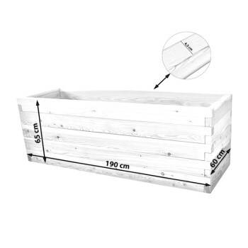 Holzhochbeet STARTER Set - L�rche Gr��e 4 - H�he 65cm